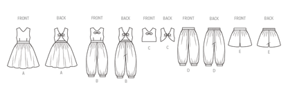 New Look N6833 sewing pattern envelope showing children's dress and playsuit