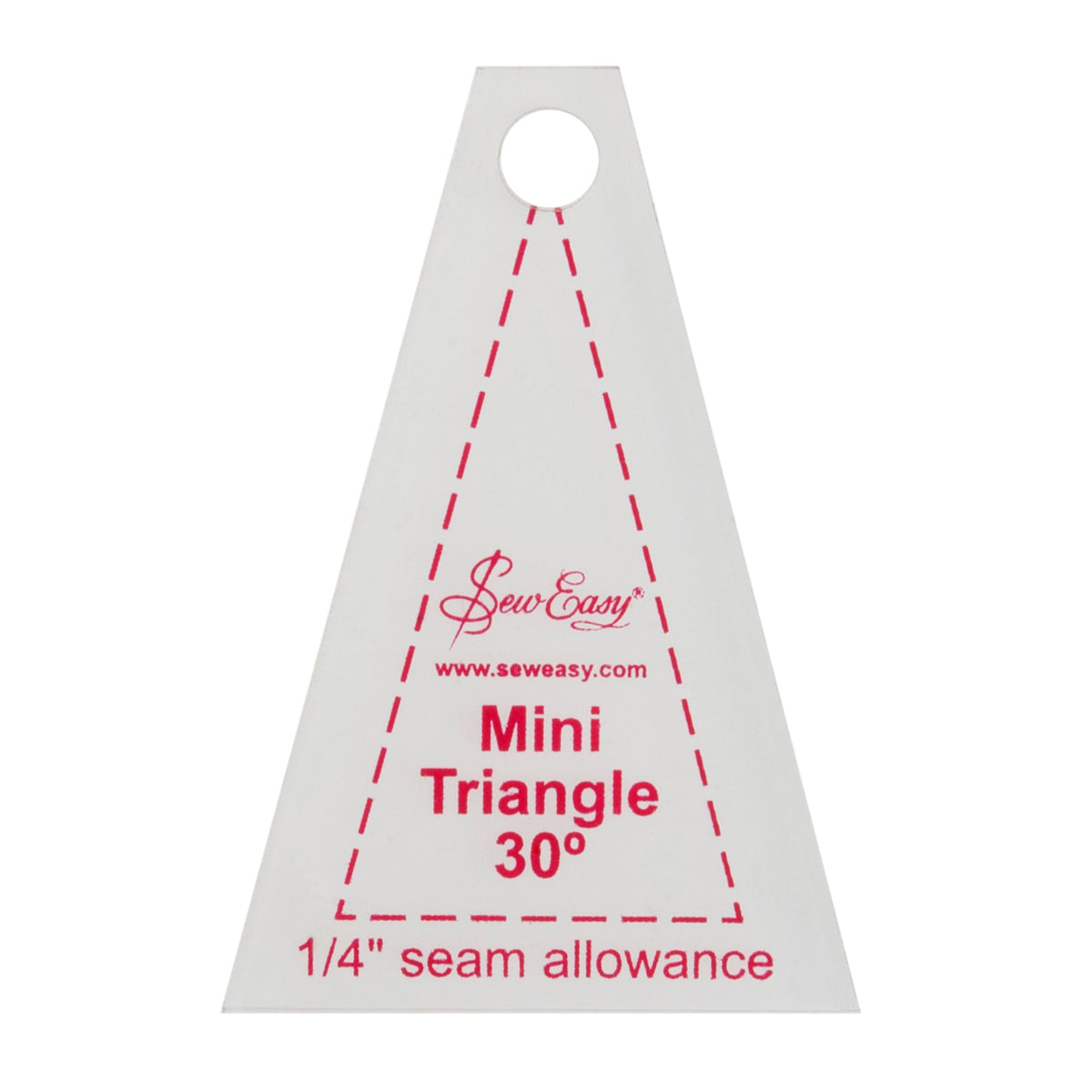 Clear mini 30 degree triangle patchwork template