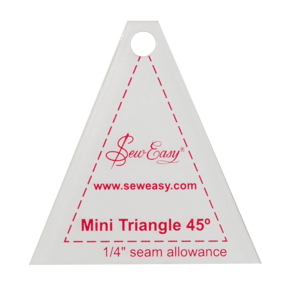 Clear mini 45 degree triangle patchwork template