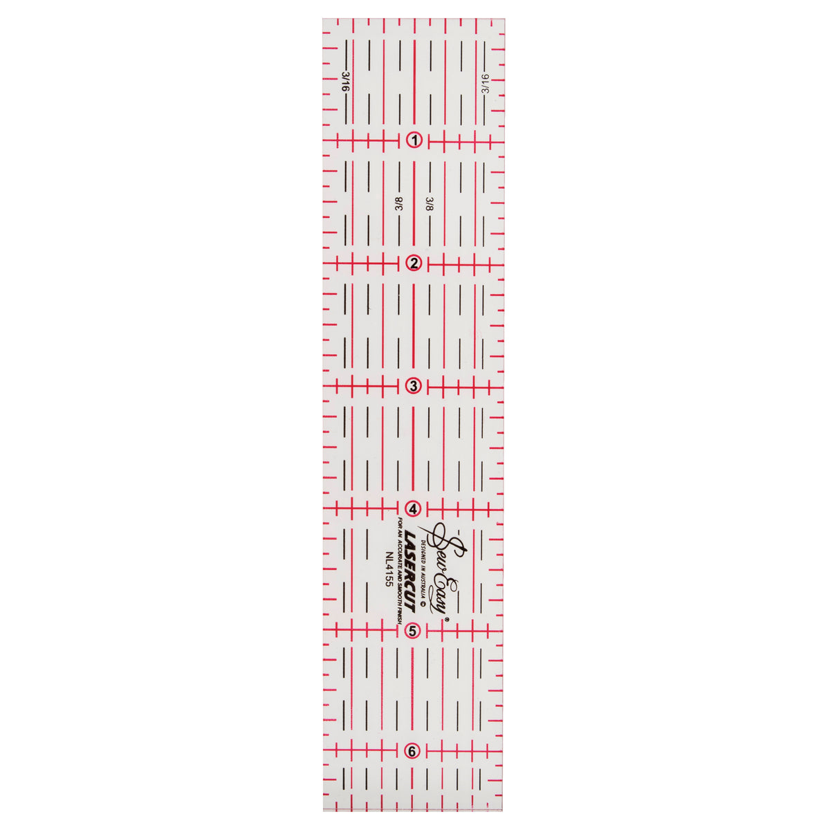 Sew Easy 1.5 x 6.5 inch clear patchwork ruler