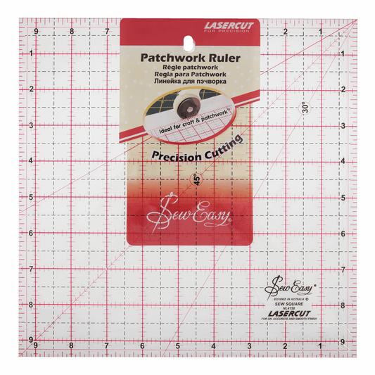 Sew Easy Square Patchwork Template - 9.5 x 9.5in