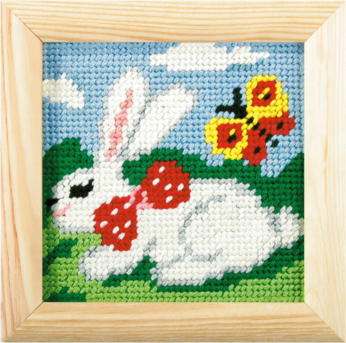 Orchidea My First Embroidery needlepoint kit with rabbit design