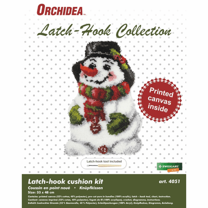 Latch Hook Cushion Kit - Snowman