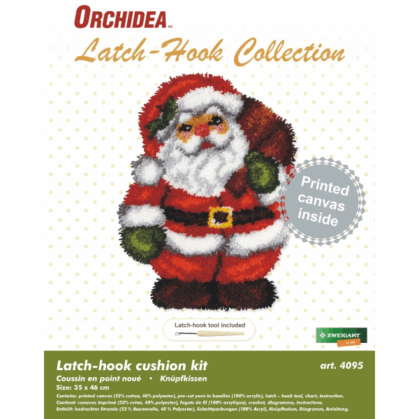 Latch Hook Cushion Kit - Santa