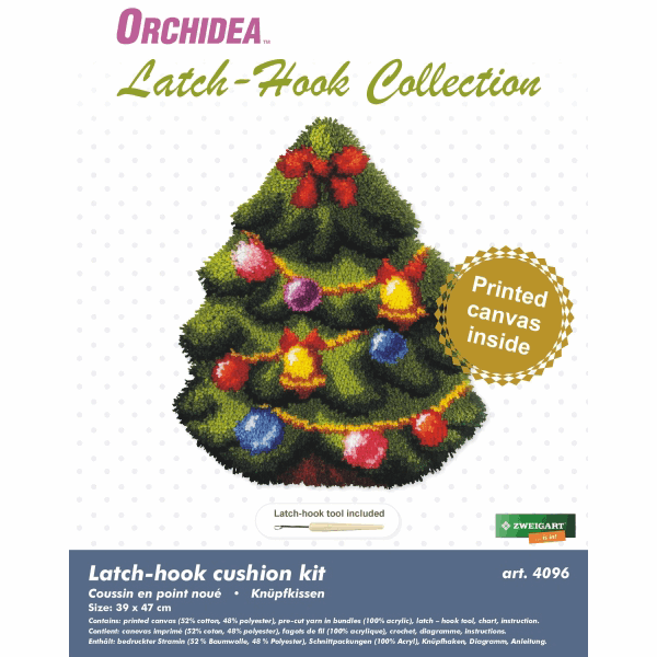 Latch Hook Cushion Kit - Christmas Tree