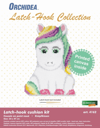 Latch Hook Cushion Kit - Unicorn