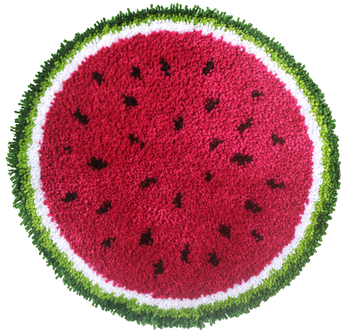 Orchidea latch hook rug with watermelon design