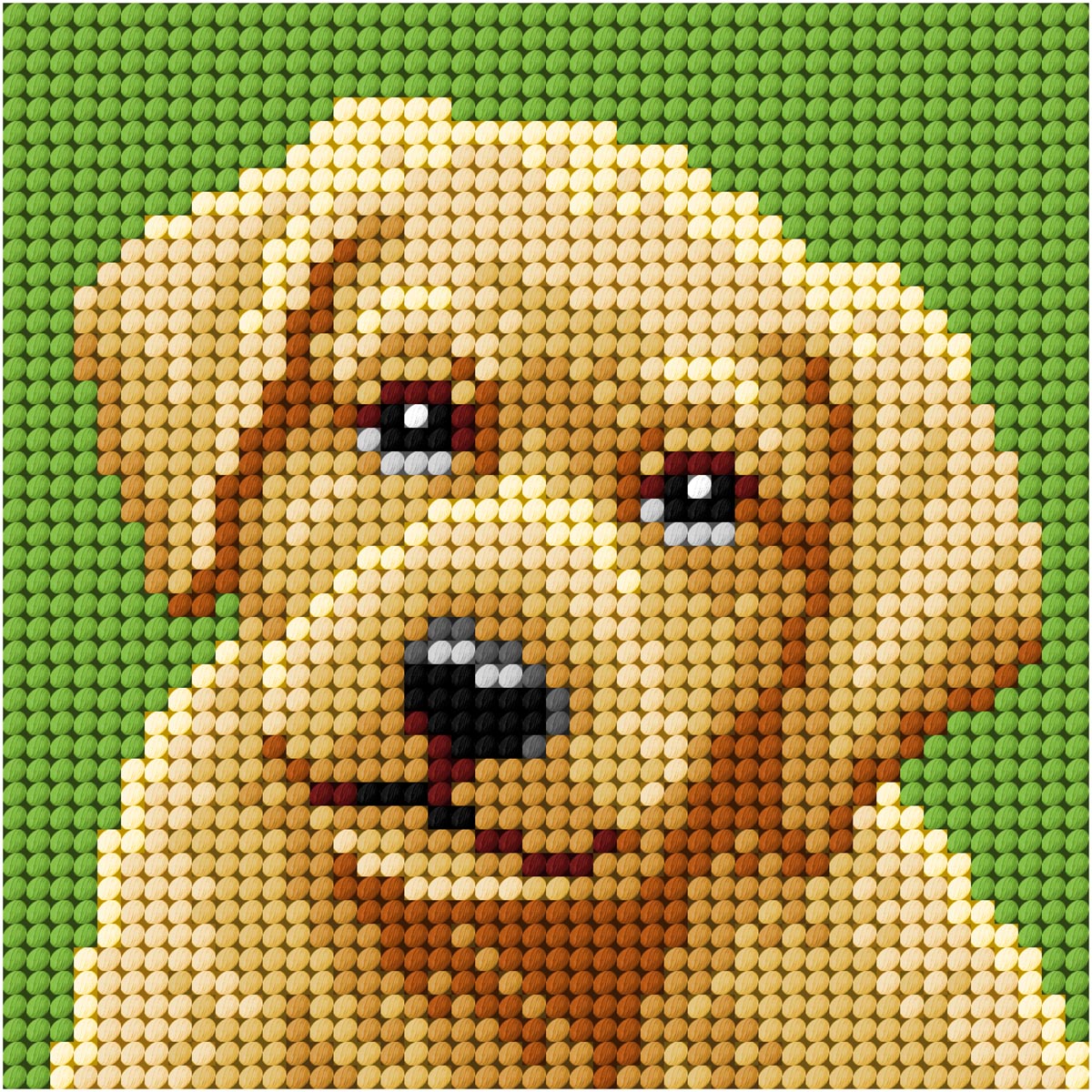 Orchidea mini needlepoint kit with labrador design