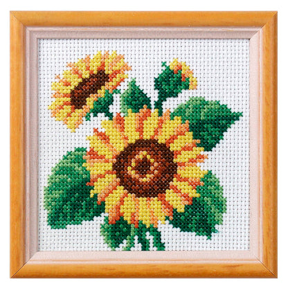 Orchidea sunflower floral cross stitch kit design
