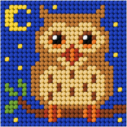 Orchidea My First Embroidery needlepoint kit with printed Owl design