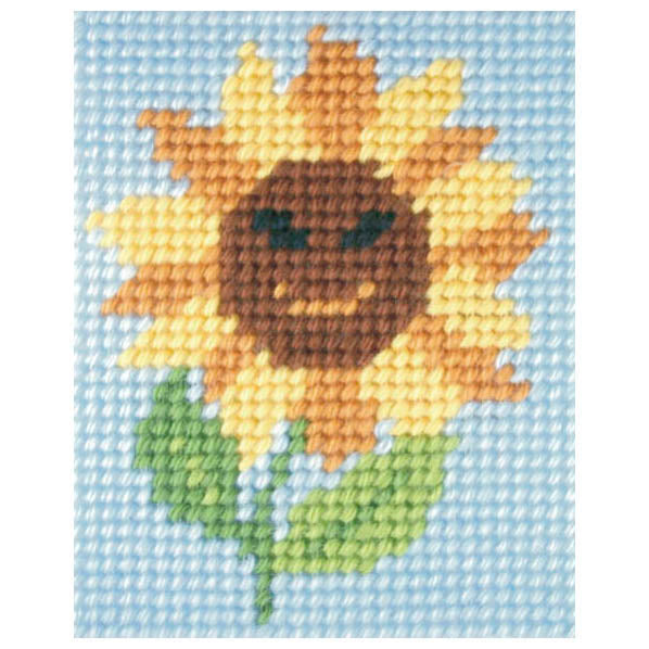 Orchidea My First Embroidery needlepoint kit with printed Sunny Sunflower design