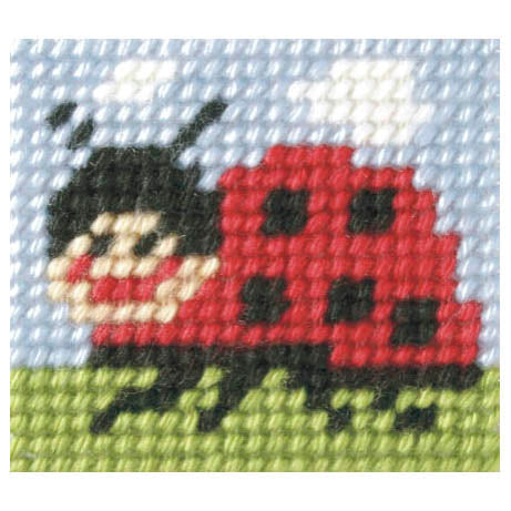 Orchidea My First Embroidery needlepoint kit with printed Ladybird design