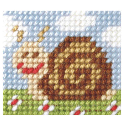 Orchidea My First Embroidery needlepoint kit with printed Sammy Snail design