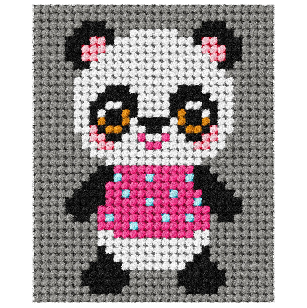 Orchidea My First Embroidery needlepoint kit with printed panda design
