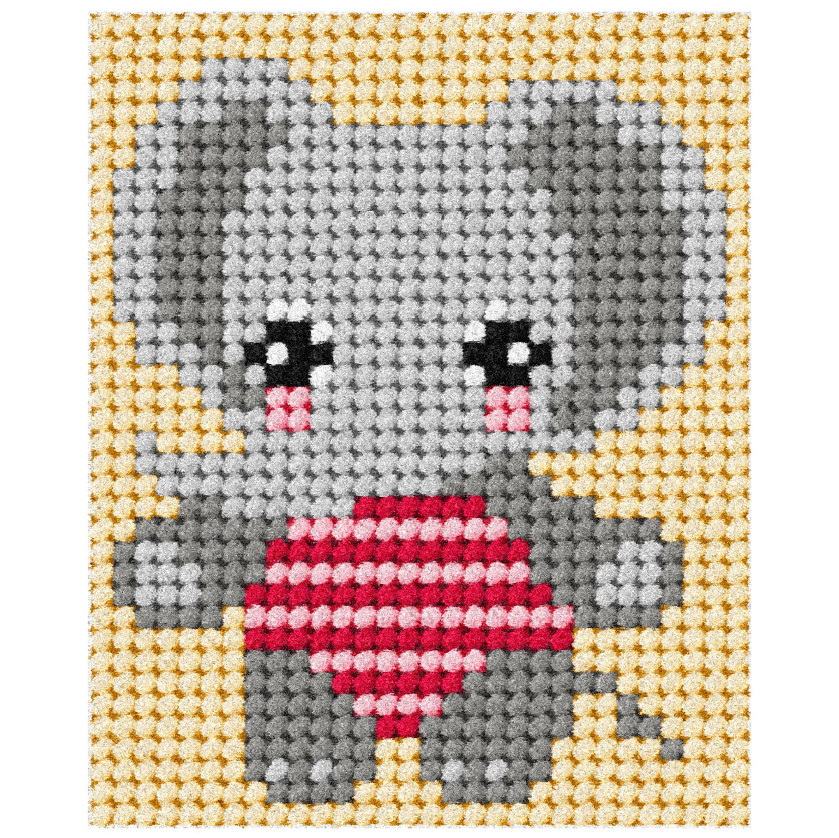 Orchidea My First Embroidery needlepoint kit with printed elephant design