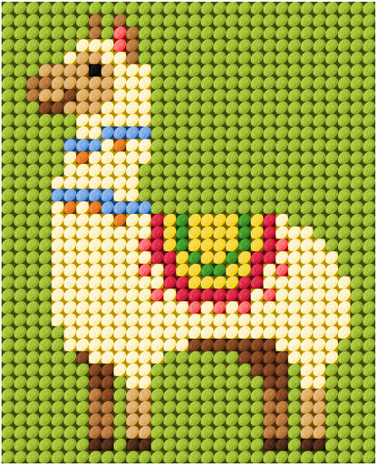 Orchidea My First Embroidery needlepoint kit with printed llama design
