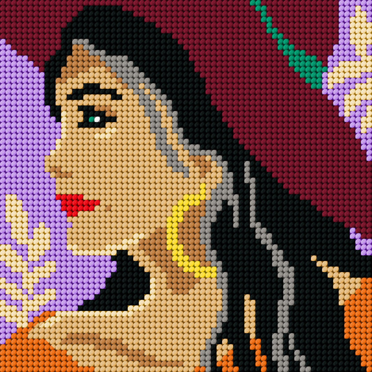 Orchidea beginners needlepoint kit with printed lady design 1 design