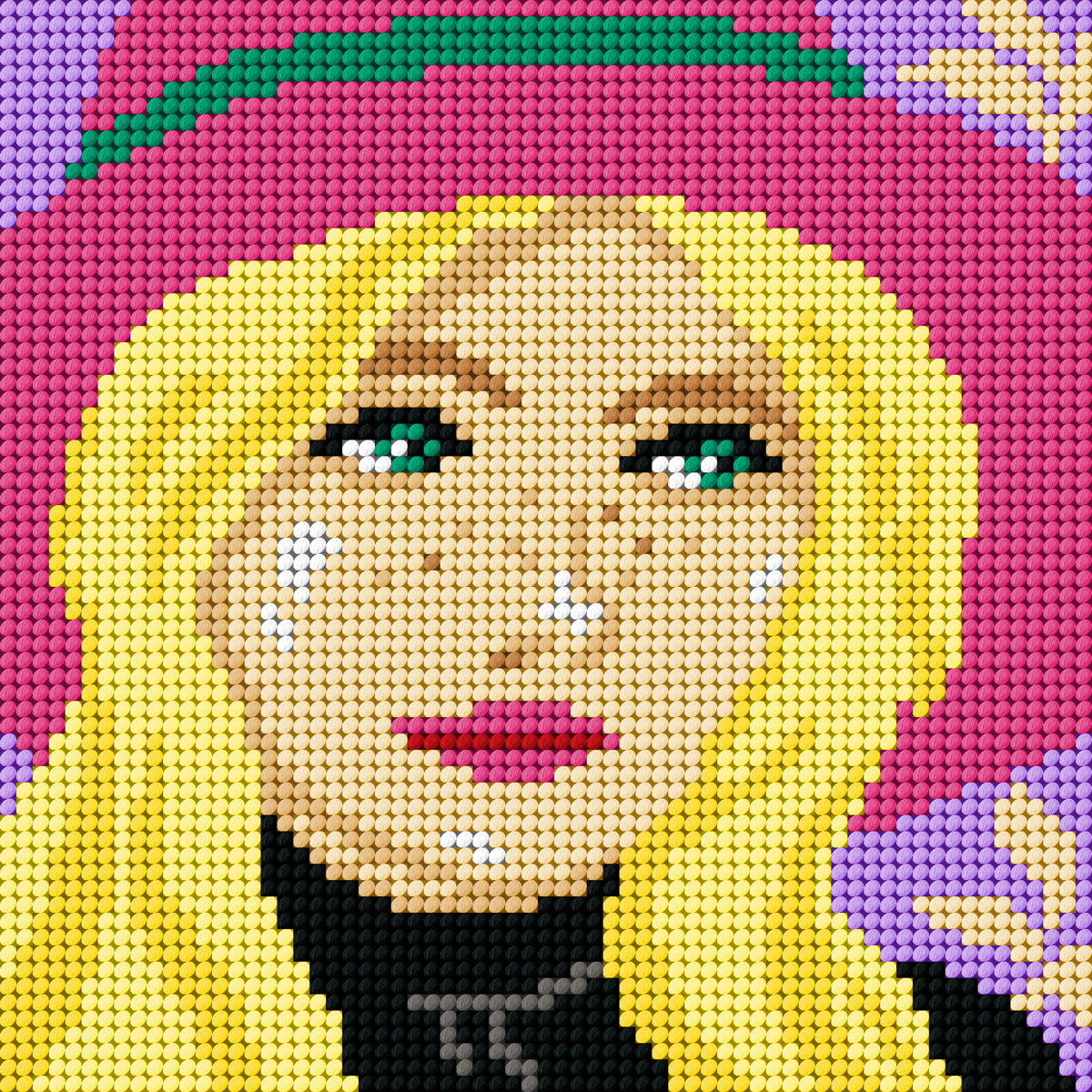 Orchidea beginners needlepoint kit with printed lady design 2 design