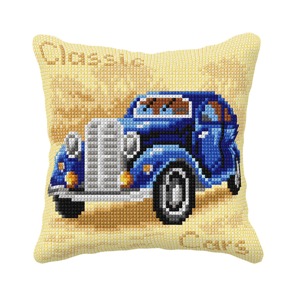 Orchidea Quickpoint cushion kit with blue car design