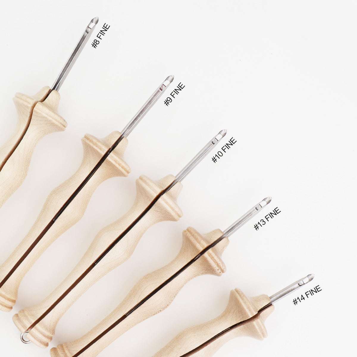Oxford natural wood punch needle with stainless steel tip