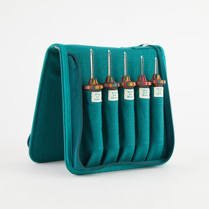 Oxford punch needle set in a zipped cotton tool case