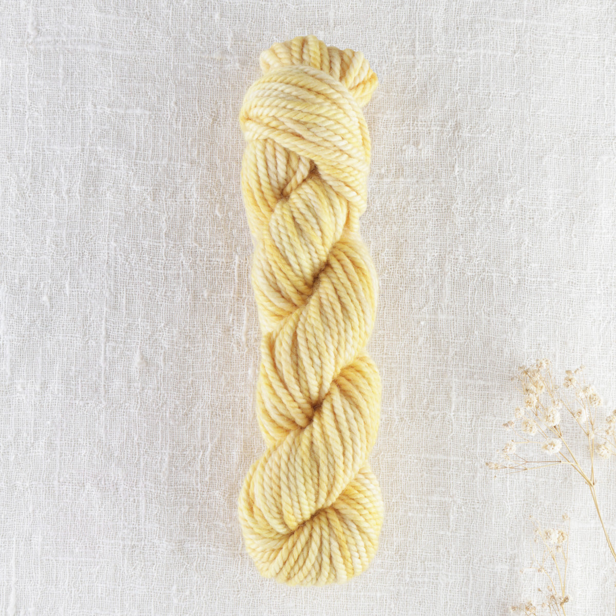 Skein of variegated Sweet Butter punch needle rug yarn