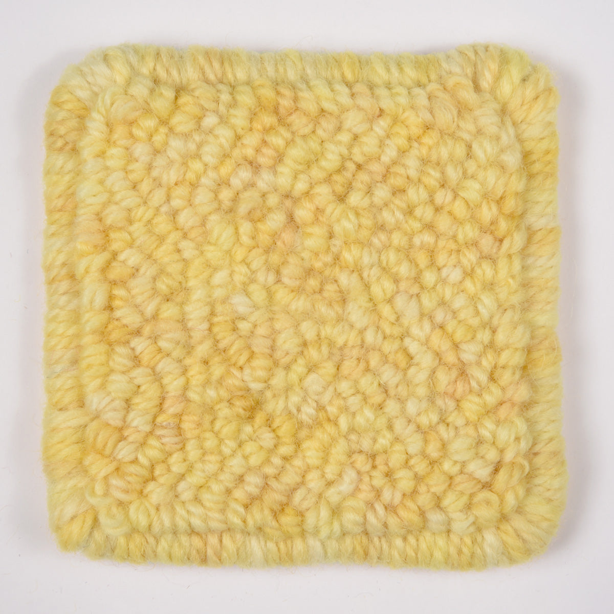 Skein of variegated Sweet Butter punch needle rug yarn