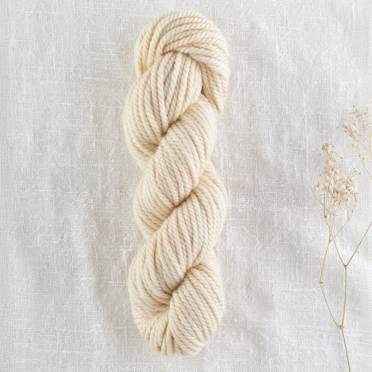 Skein of variegated Caribbean Sands rug weight punch needle wool yarn