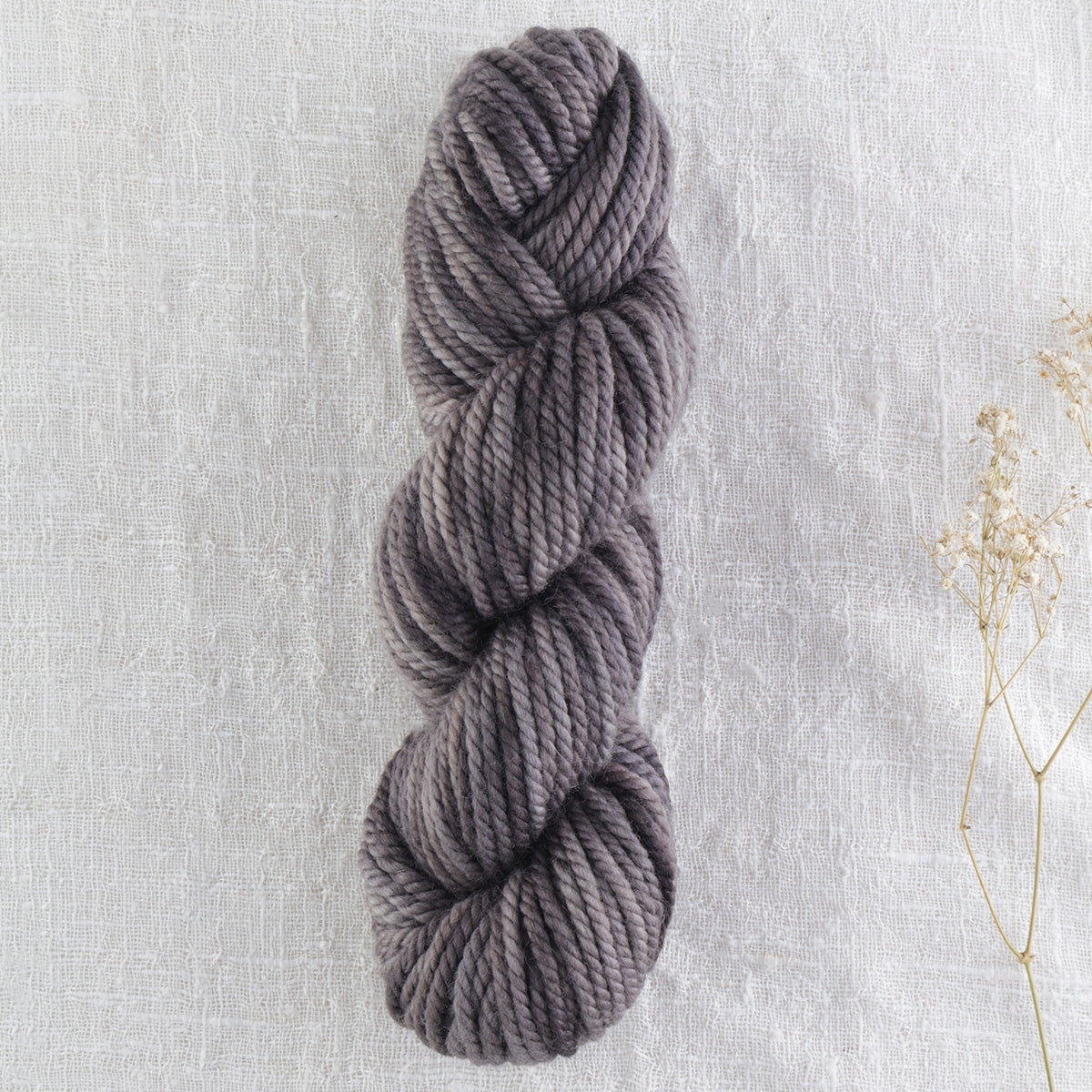 Skein of variegated Elephant rug weight punch needle wool yarn