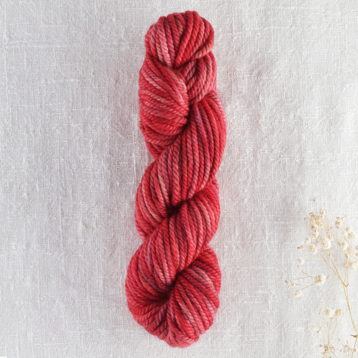 Skein of variegated Red Snapper punch needle rug yarn