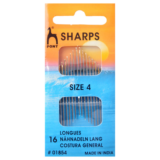 Packet of Pony gold eye sharps hand sewing needles