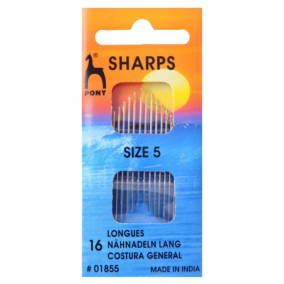 Packet of Pony gold eye sharps hand sewing needles