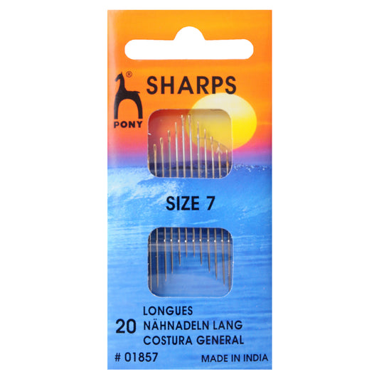 Packet of Pony gold eye sharps hand sewing needles