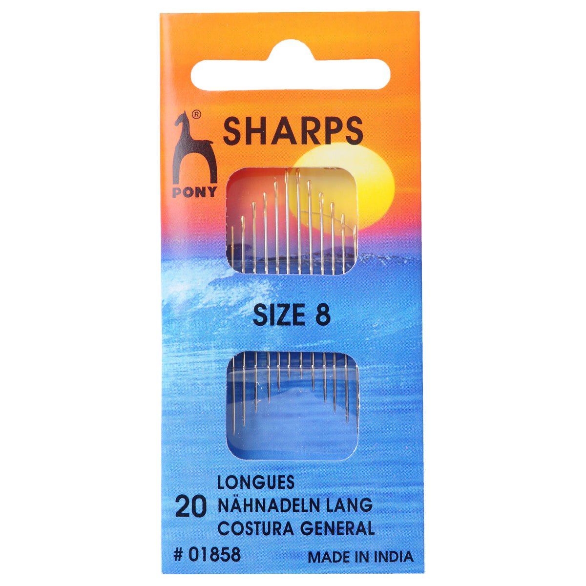 Packet of Pony gold eye sharps hand sewing needles