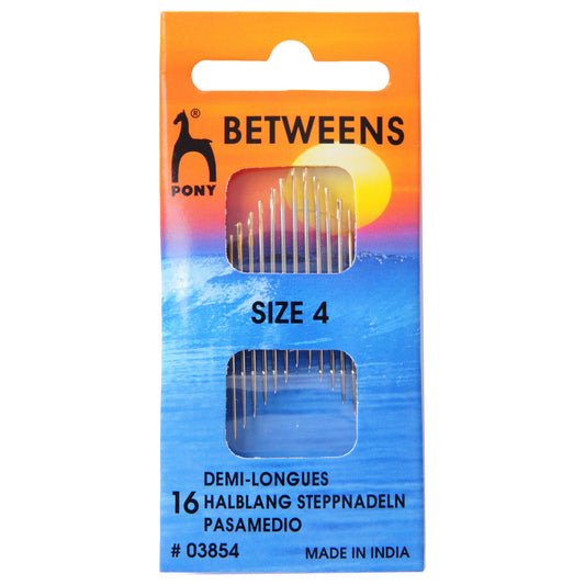 Packet of Pony gold eye betweens hand sewing needles