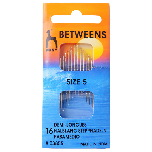 Packet of Pony gold eye betweens hand sewing needles
