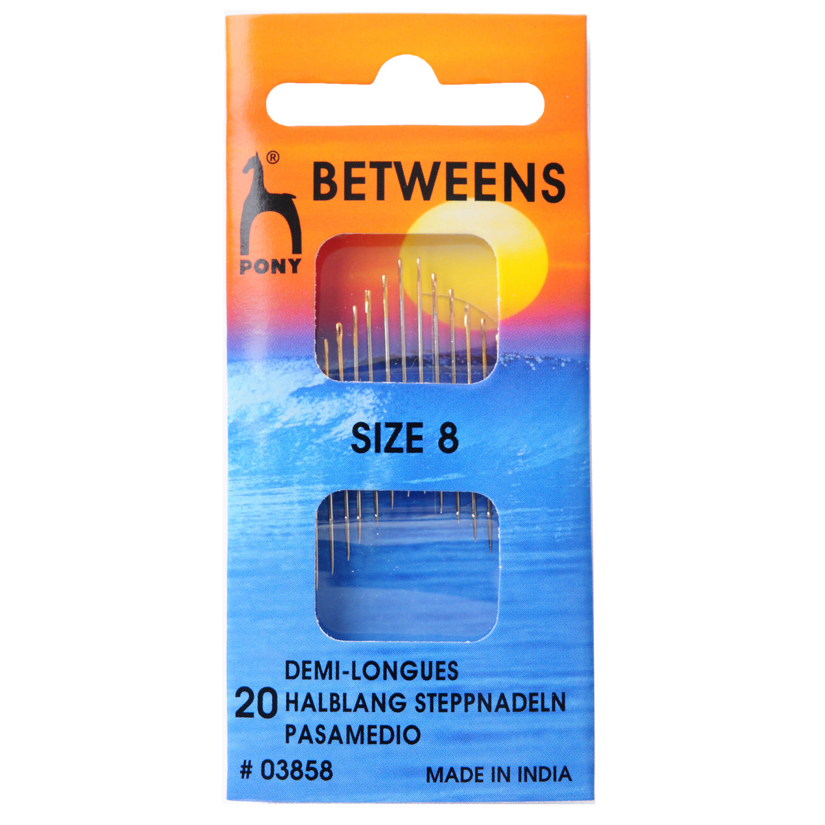 Packet of Pony gold eye betweens hand sewing needles