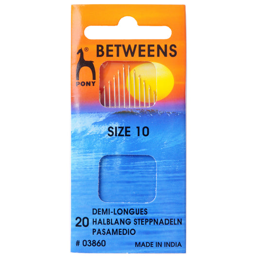 Packet of Pony gold eye betweens hand sewing needles