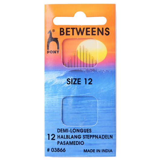Packet of Pony gold eye betweens hand sewing needles