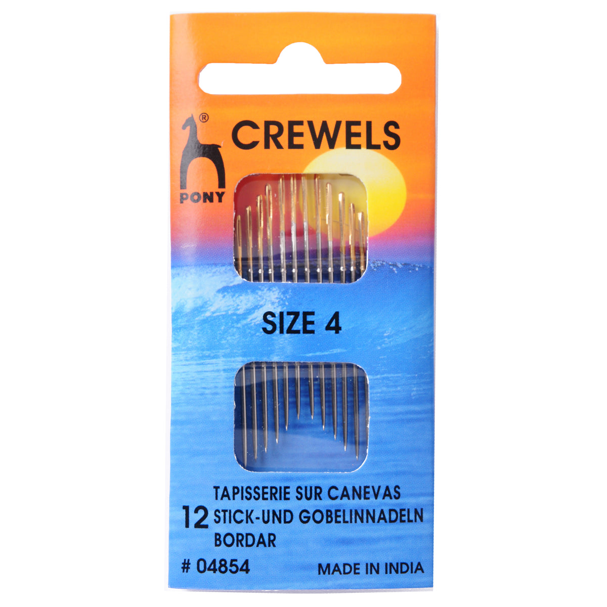 Packet of Pony gold eye crewels hand sewing needles