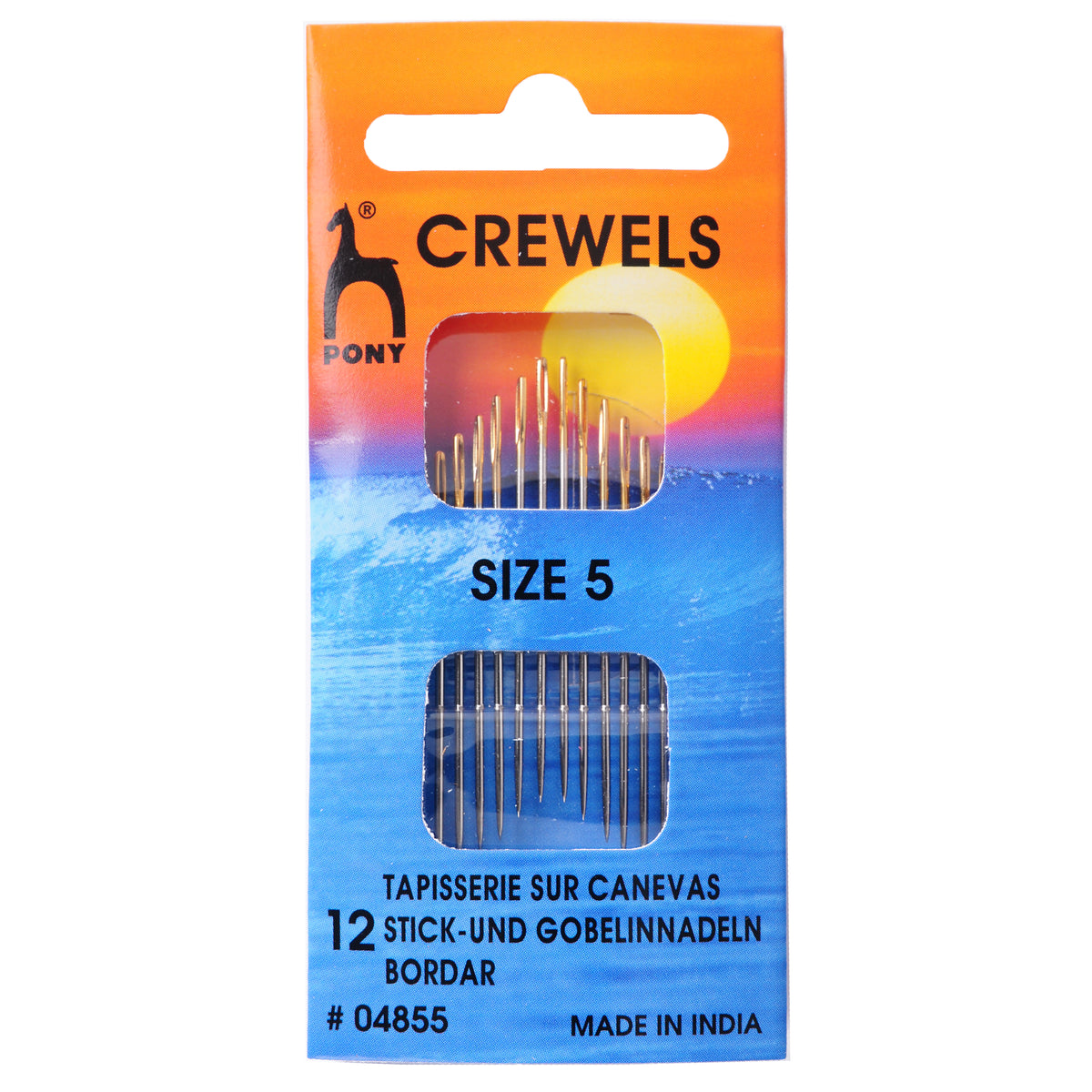 Packet of Pony gold eye crewel hand sewing needles
