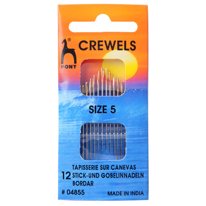 Packet of Pony gold eye crewel hand sewing needles