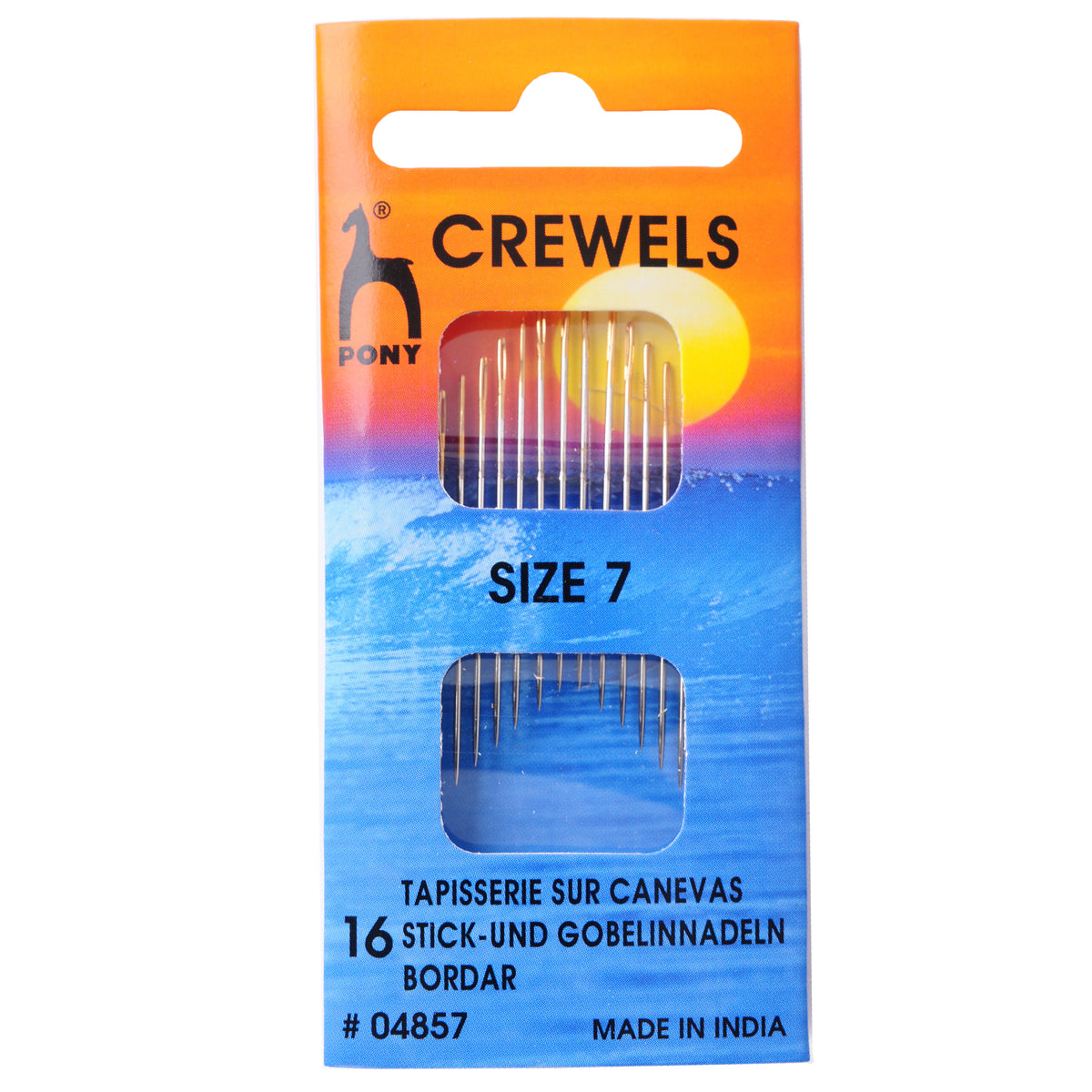Packet of Pony gold eye crewel hand sewing needles