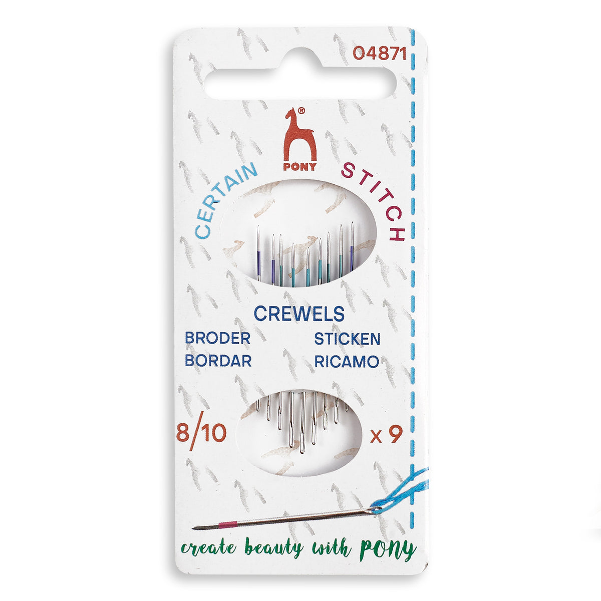 Packet of Pony Certain Stitch crewel needles
