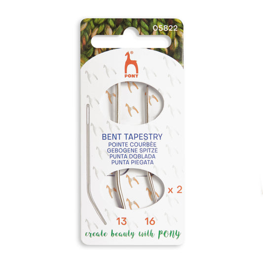 Pack of two Pony bent tip tapestry needles