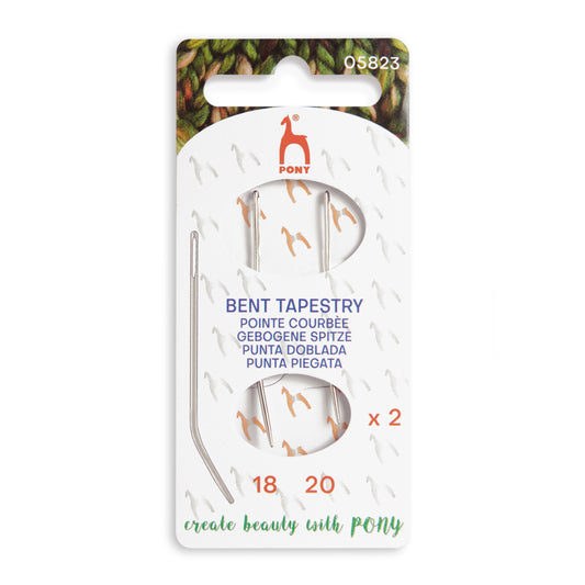 Pack of two Pony bent tip tapestry needles