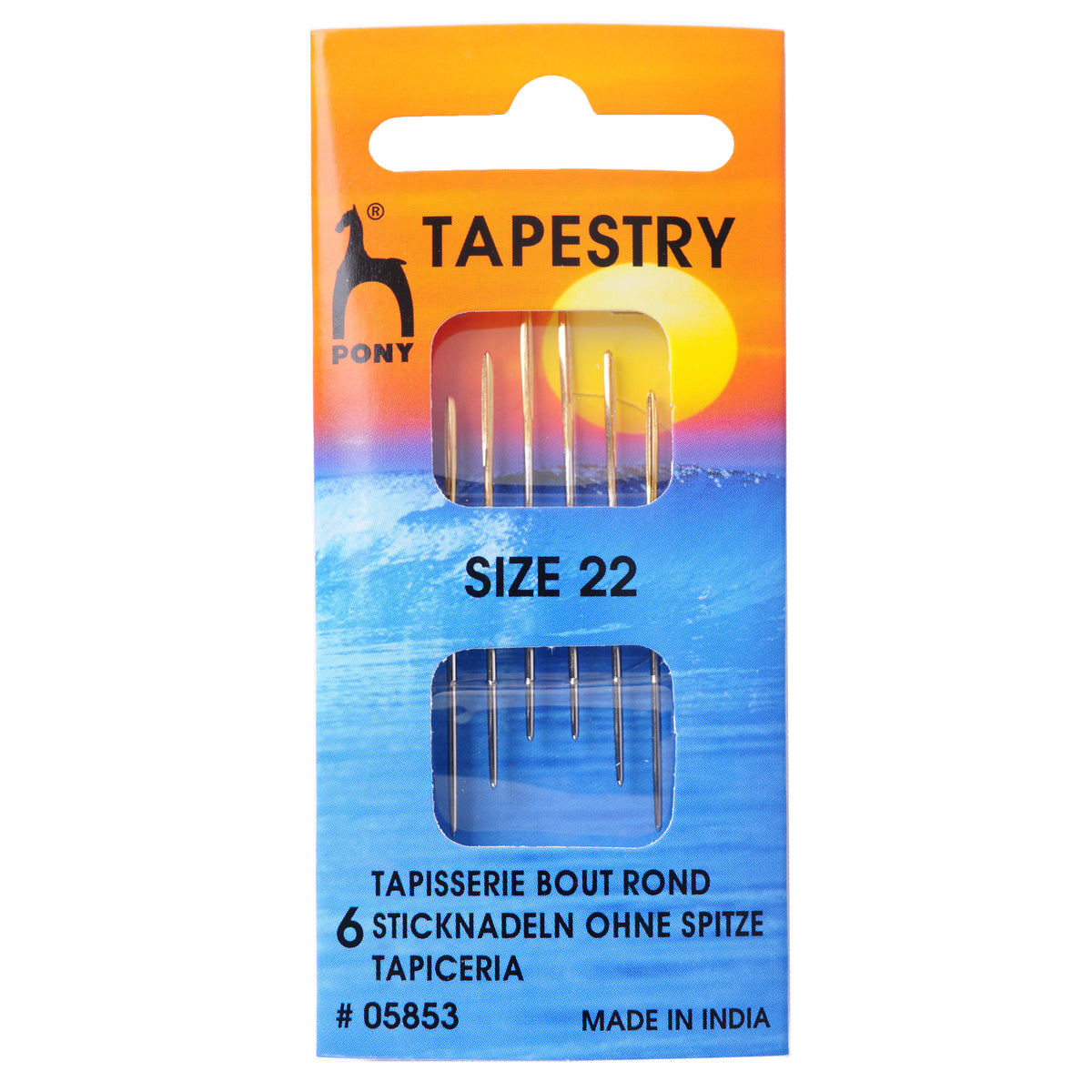 Packet of Pony gold eye tapestry needles