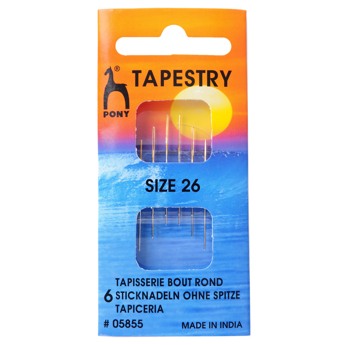 Packet of Pony gold eye tapestry needles