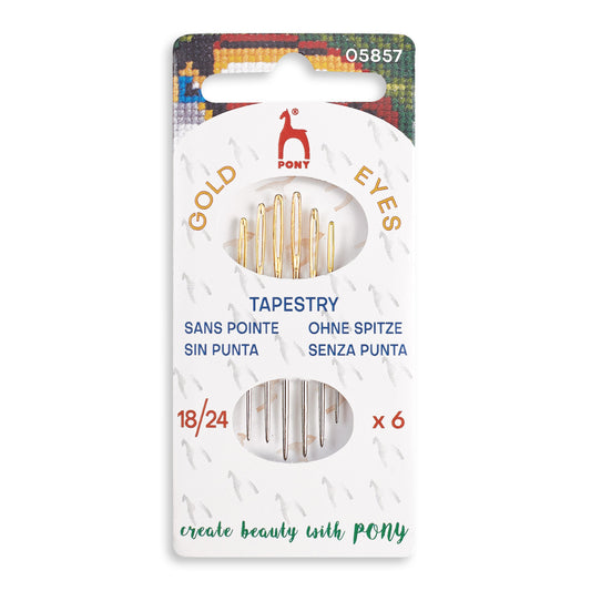 Packet of Pony gold eye tapestry needles