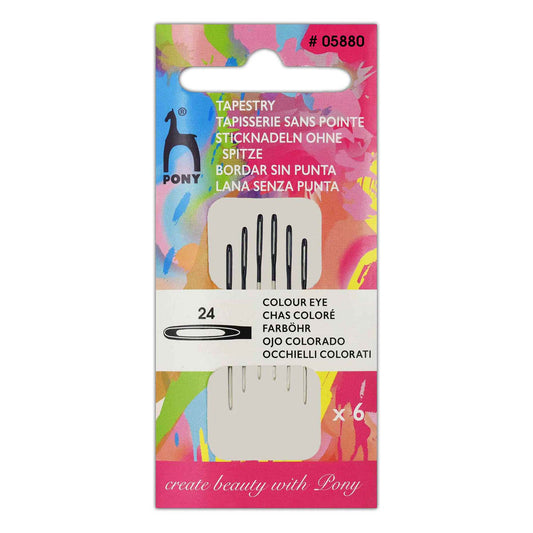 Packet of Pony colour-coded eye tapestry needles